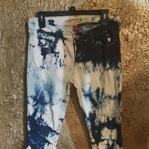 Home made denim wash denim jeans